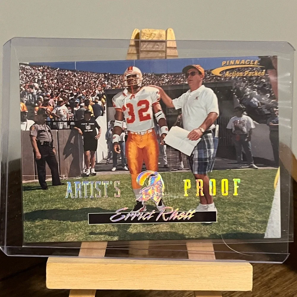Errict Rhett 🏈 Rare HTF Pinnacle NFL Football Artist’s Proof for Player Card